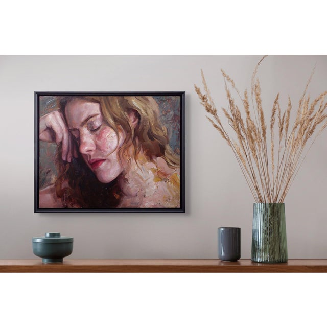 Early 21st Century Overcome by Matt Talbert | Oil on linen portrait of a woman resting her head on her hand. For Sale - Image 5 of 5