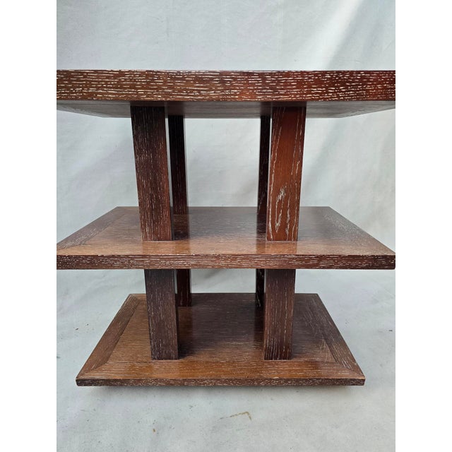 Mid-Century Modern 1980s Three Tiered Macassar Side Table For Sale - Image 3 of 9