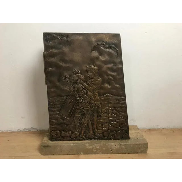 Copper & Travertine Book Holder For Sale - Image 9 of 11