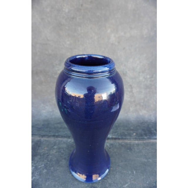 Bauer 1930s Ink Blue Bauer Vase For Sale - Image 4 of 6