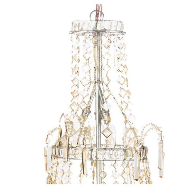 Large Spanish La Granja Crystal Chandelier, 1890s For Sale - Image 4 of 6