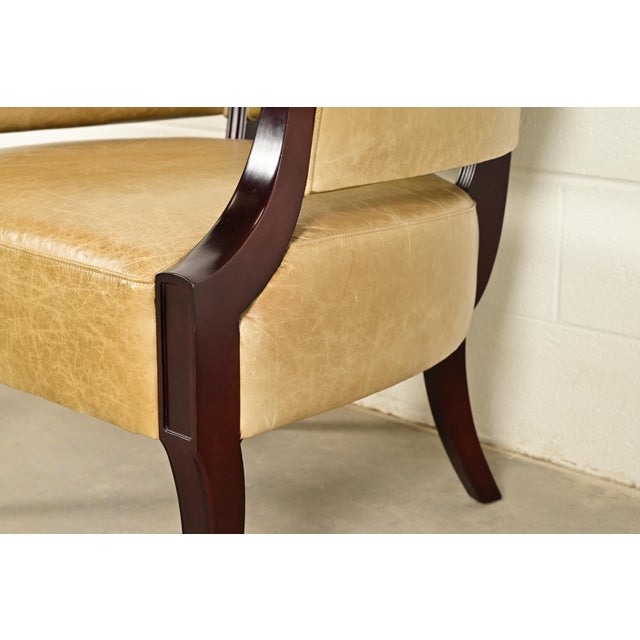 Barbara Barry for Baker Furniture Modern Regency Lounge Chair For Sale - Image 10 of 14