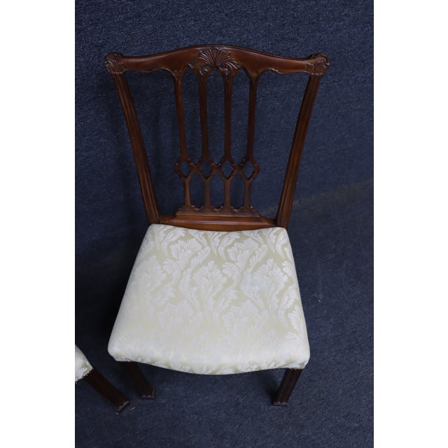 Mid 20th Century Pair of John Widdicomb Chippendale Style Mahogany Dining Chairs For Sale - Image 5 of 14