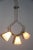 Metal Mid-Century Modern Brass, Reticello & Murano Glass Ceiling Lamp For Sale - Image 7 of 9