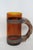 Amber Brown Glass With Wood Handle Beer Mug Set of Six 4661b For Sale - Image 14 of 18