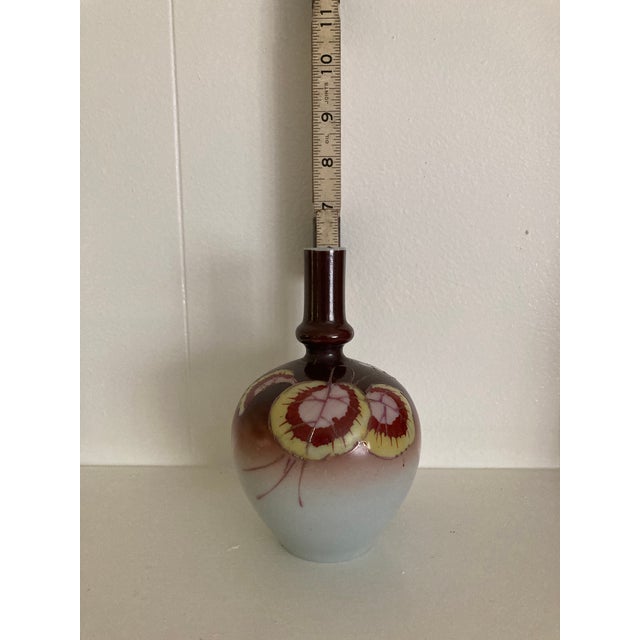 Ceramic Hand-Painted Art Nouveau Bud Vase For Sale - Image 7 of 8