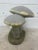 Vintage English Cottage Style Cast Stone Double Mushroom Garden Statue For Sale - Image 4 of 6