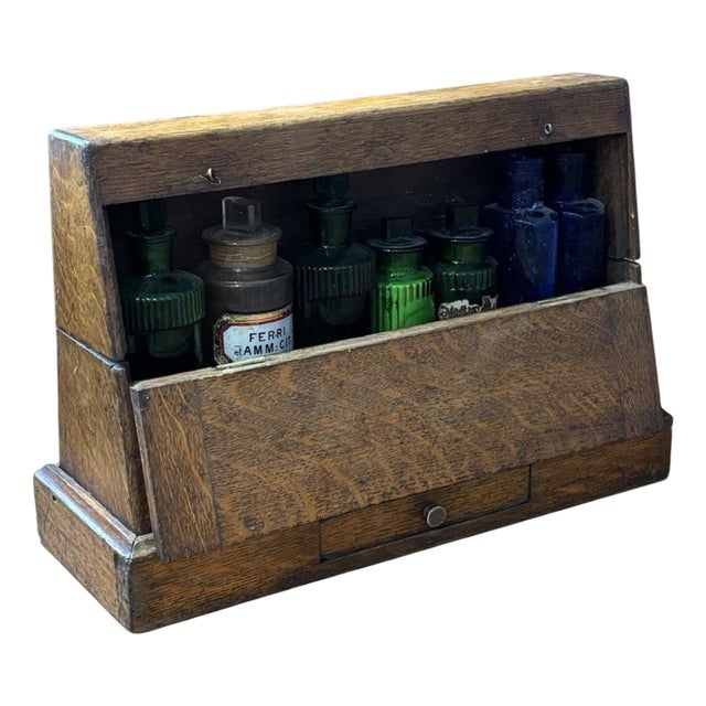 Victorian Apothecary Cabinet with Contents For Sale