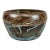 Vintage Abstract Stoneware Drip Glazed Studio Pottery Bowl For Sale