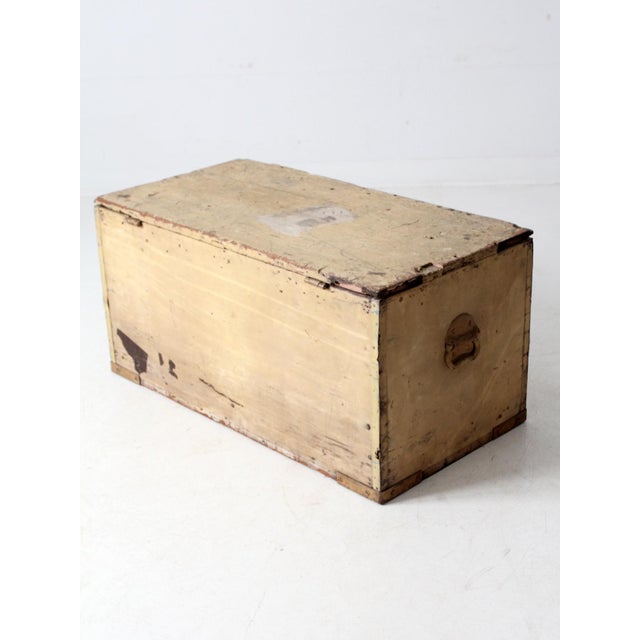 Antique Flat Top Trunk For Sale - Image 9 of 12