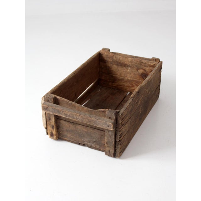 Antique Wood Farm Crate For Sale - Image 9 of 18