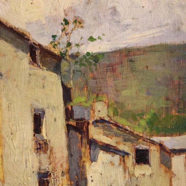 Italian Artist, View of Houses, 1930, Oil on Board, Framed For Sale - Image 11 of 16