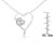 Early 21st Century .925 Sterling Silver 1/10 cttw Diamond Heart Pendant Necklace (H-I, I1-I2) For Sale - Image 5 of 5