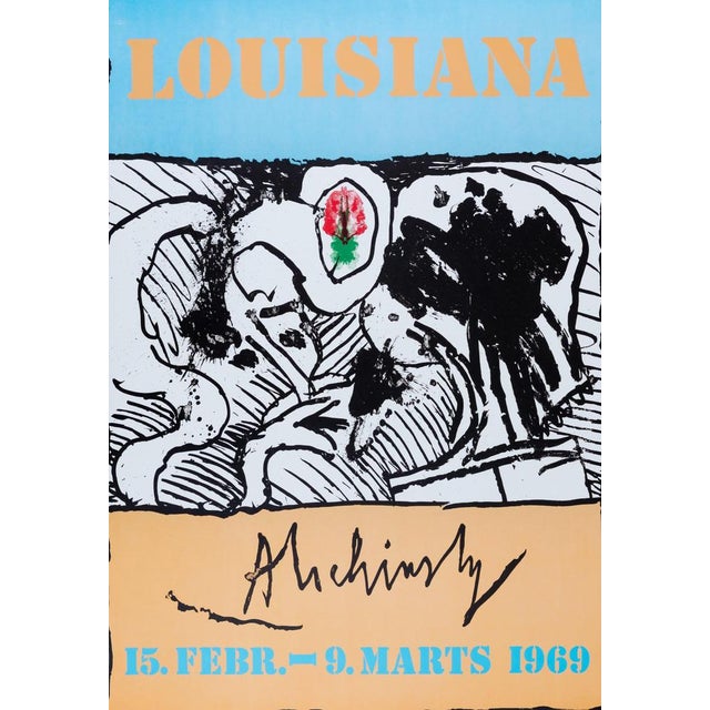 Pierre Alechinsky (1927) Shapes and Flower Original color poster after a drawing by the artist Signed in the plate On...