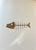 Mid-Century Modern Vintage Brass Fish Skeleton Key Hanger in the style of Walter Bosse, 1960s For Sale - Image 3 of 9