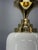 Vintage Art Deco Brass and Opaline Glass Flush Mount, 1930s For Sale - Image 3 of 10