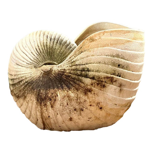 Vintage Cast Nautilus Shell Planter For Sale