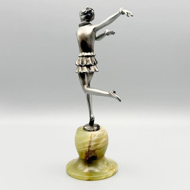 Josef Lorenzl, Dancing Lady, 1930s, Painted Bronze For Sale - Image 4 of 8