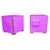 A striking pair of purple Art Deco bedside tables, a bold fusion of glamour and geometric precision. Finished in...