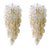 Midcentury Modern Italian Murano Leaf Glass Wall Sconces by Mazzega, 1970s, Set of 2 For Sale - Image 10 of 14
