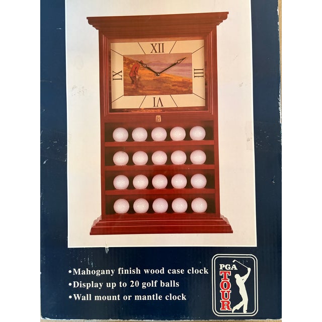 Wood 1980s Linden Pga Tour Golf Clock Featuring Iconic Cars Brands - Ferrari, Porsche, Aston Martin For Sale - Image 7 of 7