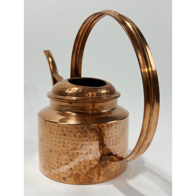 Vintage Hammered Copper Sculptural Watering Can For Sale In Kansas City - Image 6 of 6