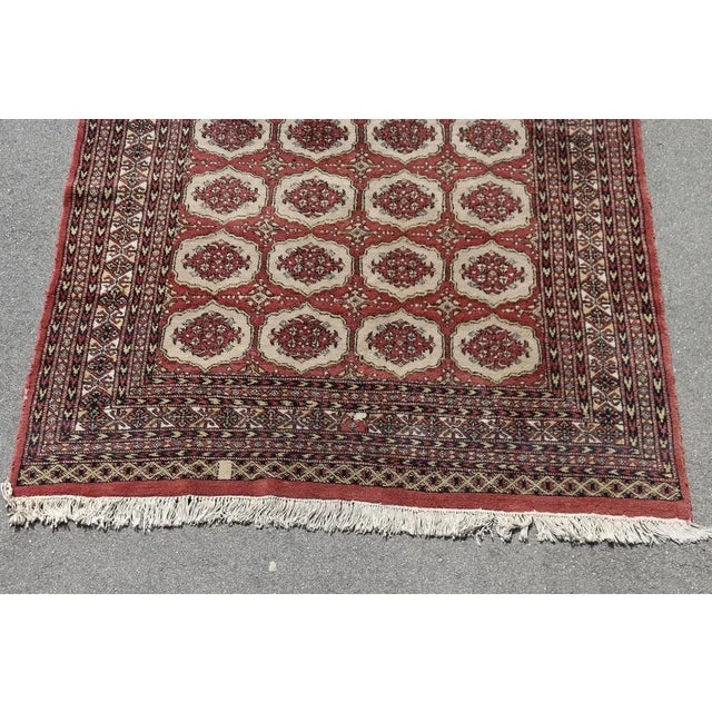 Antique Handmade Bokhara Rug For Sale - Image 10 of 11