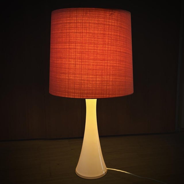A sleek Scandinavian table lamp, model B-015, designed by Bernt Nordstedt and produced by the Swedish manufacturer Bergbom...