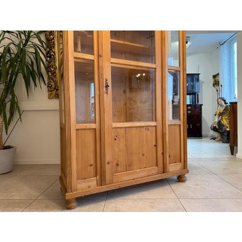 Rustic Farmhouse Display Cabinet in Softwood, 1970s For Sale - Image 14 of 15