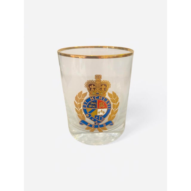 Elevate your home bar with this exceptional, discontinued set of four (4) vintage flat tumblers/old fashioned glasses from...
