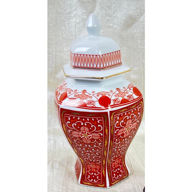 Chinoiserie Imperial Brocade Porcelain Lidded Urn, Georges Potard Collection For Sale - Image 3 of 8