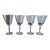 Mid 20th Century Fostoria Aurora Pattern Stem 6092, Gold Rim Water Goblets - Set of 4 For Sale