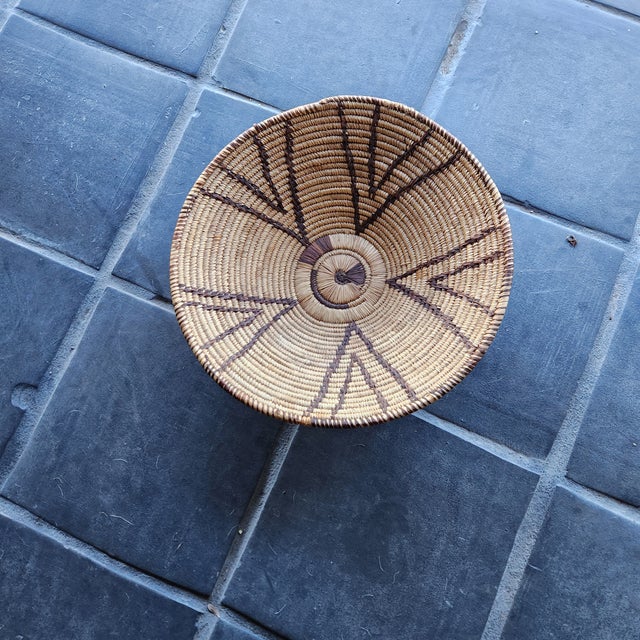 Native American 1960s Style Native American Handwoven Basket For Sale - Image 3 of 11