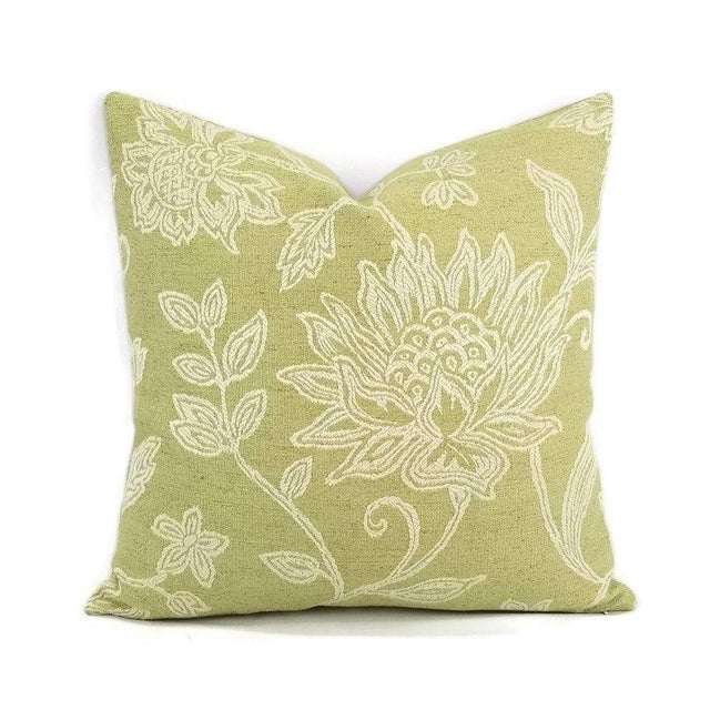 Colefax & Fowler Kenrick in the Color Leaf Pillow Cover For Sale - Image 4 of 7