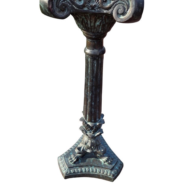 1990s Maitland Smith Bronze Neo Classical Sheet Music Stand Cherubs Statue Sculpture For Sale - Image 14 of 14