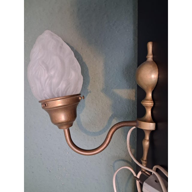 1920s Vintage French Floreal Wall Lamp, 1920 For Sale - Image 5 of 7