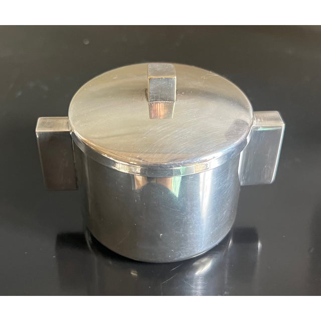 Merle D, Faber Quadruple Silver Plated Art Deco Skyscraper Design Five Piece Set For Sale - Image 10 of 16