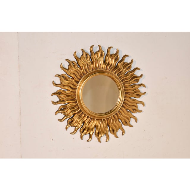 Mid-Century Modern Mid-Century Sunburst Mirror From France, Circa 1960 For Sale - Image 3 of 9