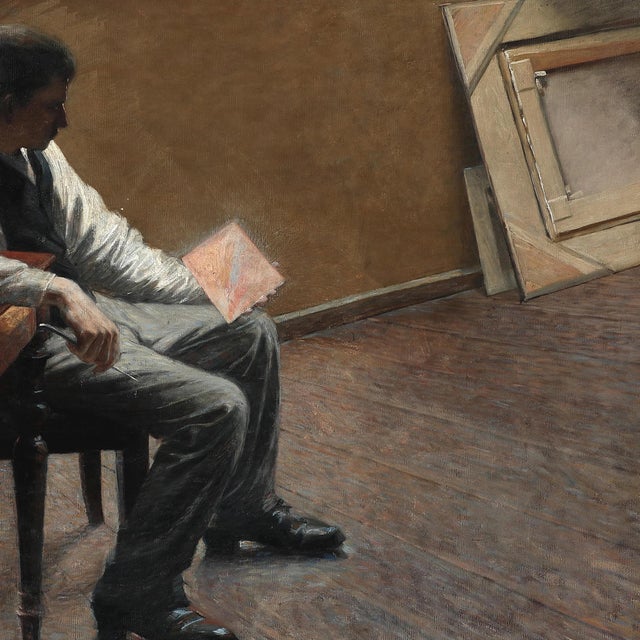 After Louis Moe, Interior from an Artist's Studio, 1890s, Oil Painting on Canvas For Sale - Image 7 of 9