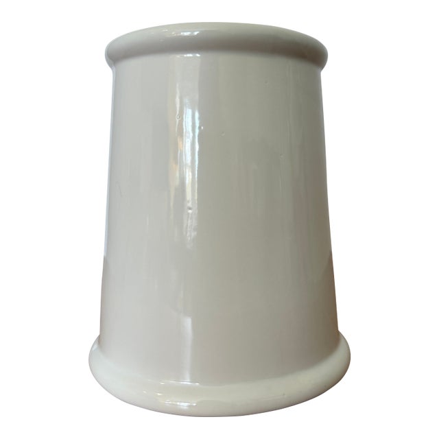 Unusual Vintage Tapered Ironstone Crock or Vase For Sale