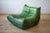Animal Skin Dubai Green Leather Togo Lounge Chair by Michel Ducaroy for Ligne Roset For Sale - Image 7 of 8