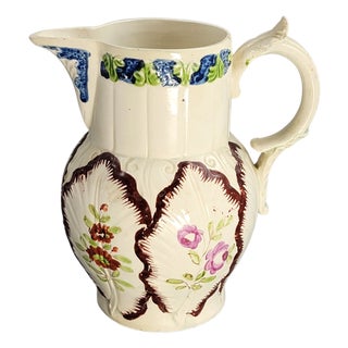 Pearlware Cabbage Leaf Jug from Staffordshire, England, 1790-1800 For Sale