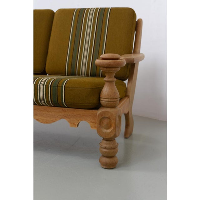 Mid-Century Modern Danish Oak Sofa in the style of Kjærnulf, 1960s For Sale - Image 9 of 18