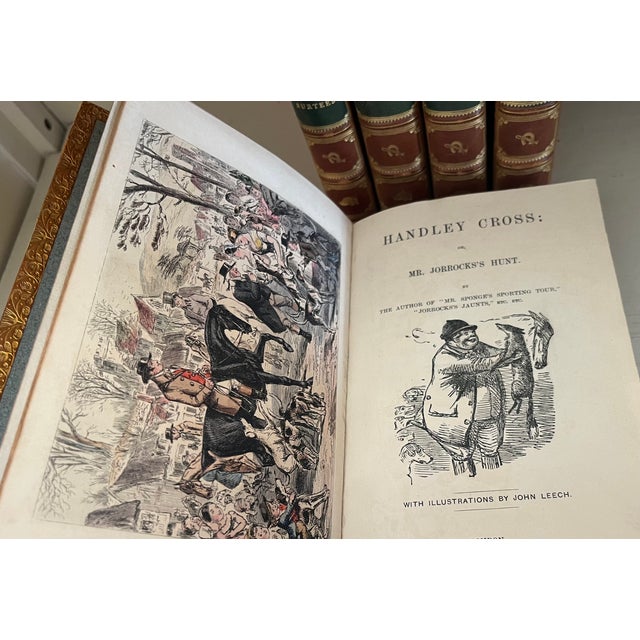 Antique 19th Century Fine Leather Bindings - Books by Robert Smith Surtees - 5 Volumes For Sale - Image 9 of 11