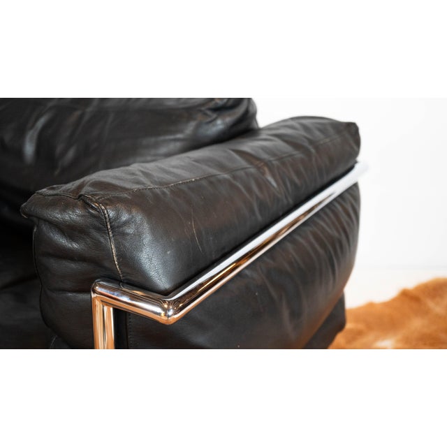 1980s Le Corbusier Attr. Lc3 Grand Modele Lounge Chair For Sale - Image 13 of 16
