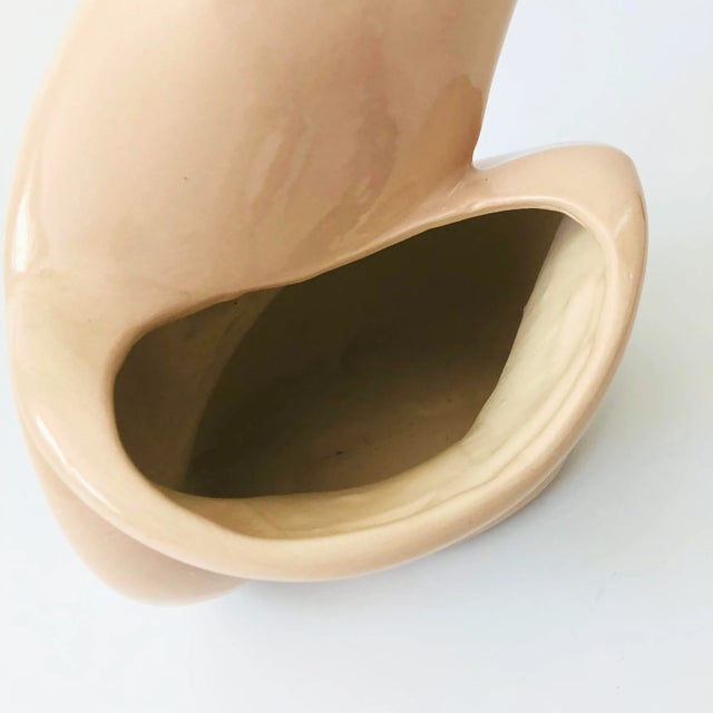 Ceramic Large Abstract Pink Ceramic Planter For Sale - Image 7 of 8