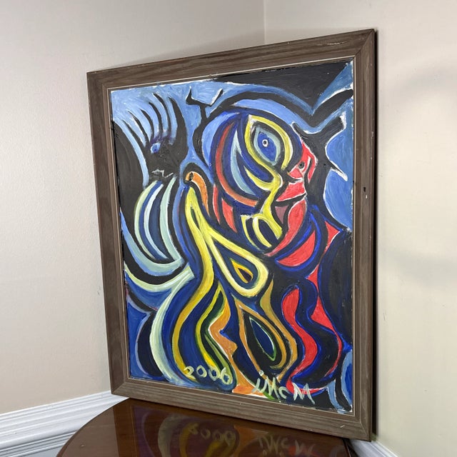 Abstract Early 20th Century Vintage Abstract Painting by Listed Artist John McMahon's ~Framed, Framed For Sale - Image 3 of 11