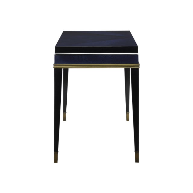2020s Currey & Company Kallista Blue Writing Desk For Sale - Image 5 of 6