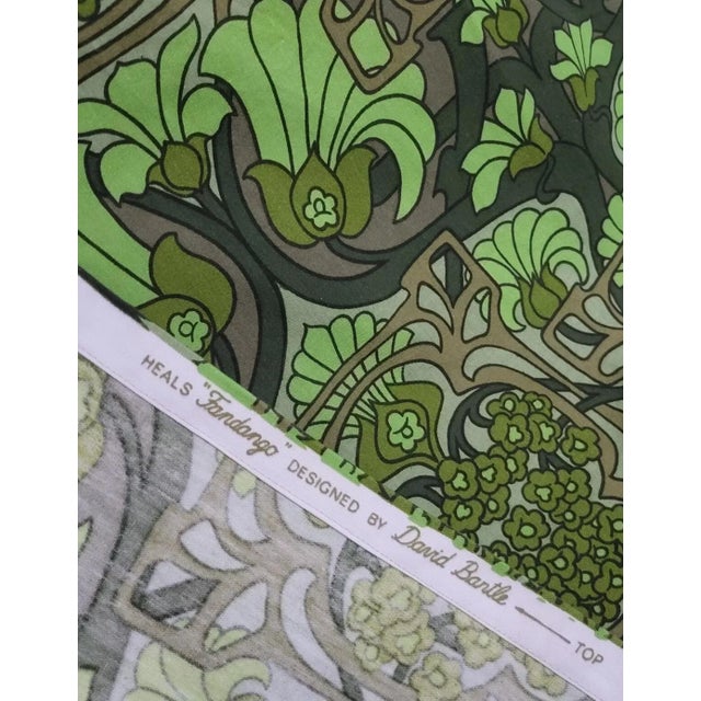 Mid-Century Modern Mid-Century Green Fabric Panel by David Bartle Fandango for Heals, England, 1970s For Sale - Image 3 of 5