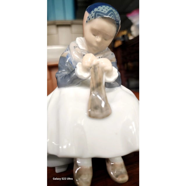 Royal Copenhagen Danish Hand-Painted Fine Porcelain Figurine For Sale - Image 10 of 13